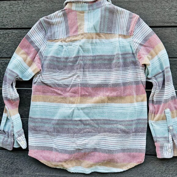 Outerknown 2025 Mens Blanket Shirt Large Sunset Stripe Extraordinary and Limited - Picture 5 of 5